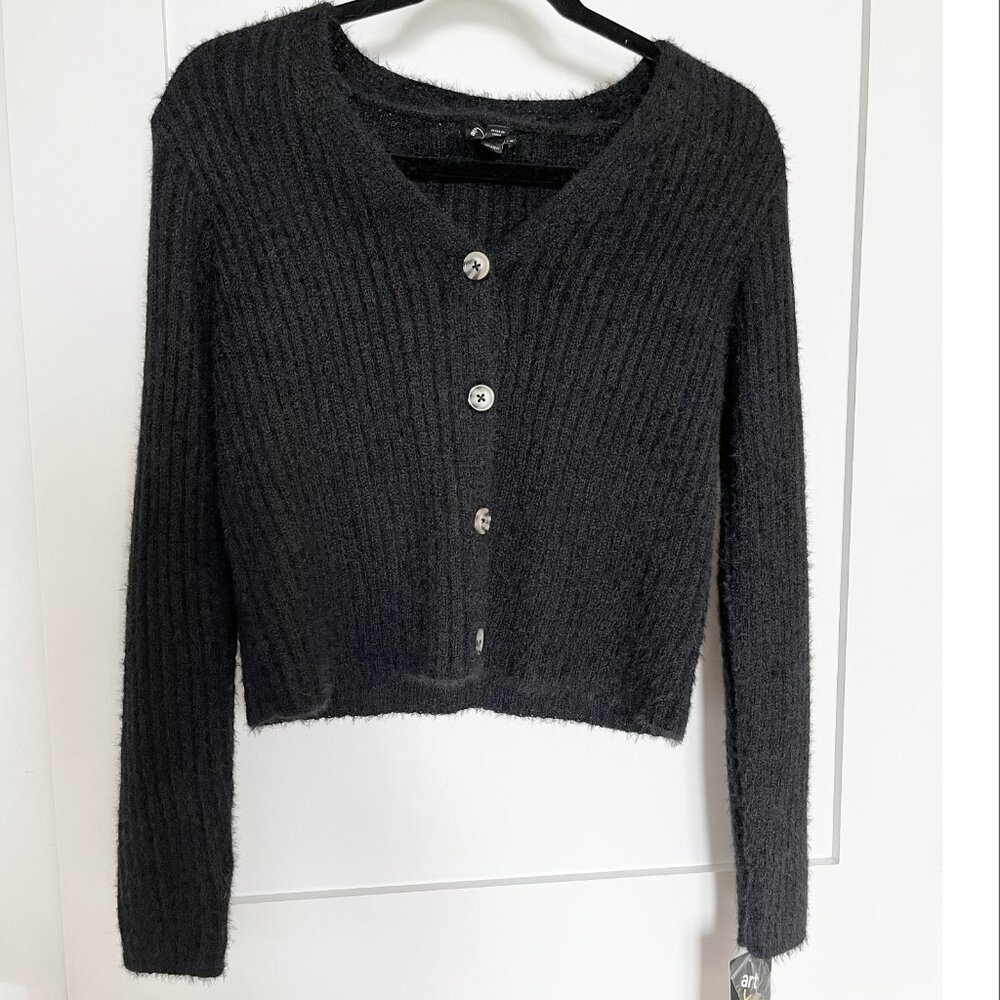 NWT Art Class Fuzzy Short Cardigan- Kids XL/ Womens size XS/S
